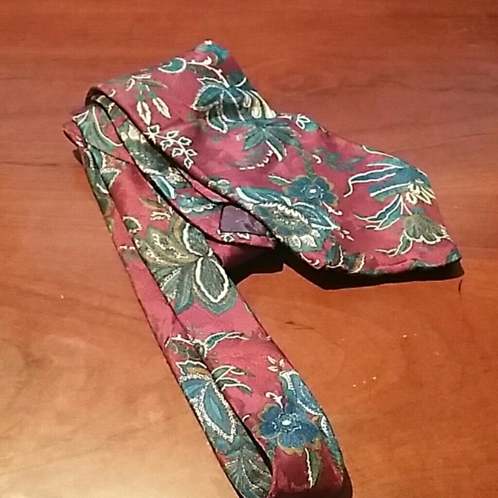 Geoffrey Beene Floral Silk Tie - Rn#43170